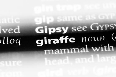 zürafa Word'de bir sözlük. zürafa kavramı