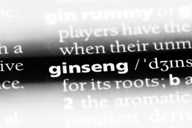 Ginseng Word'de bir sözlük. Ginseng kavramı