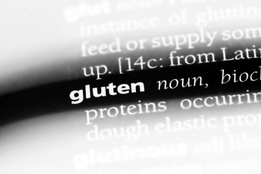Gluten Word'de bir sözlük. Gluten kavramı