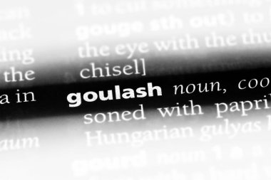 Gulaş Word'de bir sözlük. Gulaş kavramı