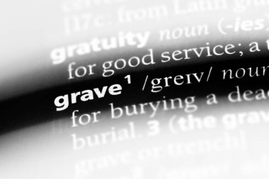 bir sözlüğü'ndeki mezar sözcüğü. mezar kavramı