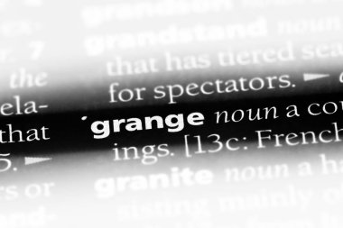 Grange Word'de bir sözlük. Grange kavramı