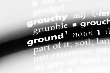 sözcük sözlükte yer. zemin kavramı