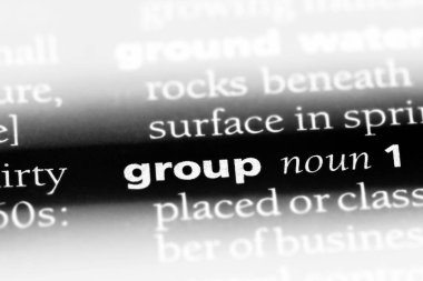 Grup Word'de bir sözlük. Grup kavramı