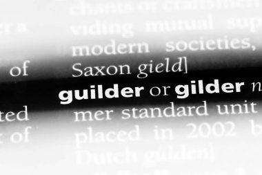 bir sözlüğü'ndeki Guilder sözcüğü. Guilder kavramı