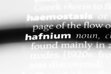 Hafniyum Word'de bir sözlük. Hafniyum kavramı.