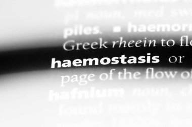 hemostaz Word'de bir sözlük. hemostaz kavramı.