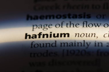 Hafniyum Word'de bir sözlük. Hafniyum kavramı.