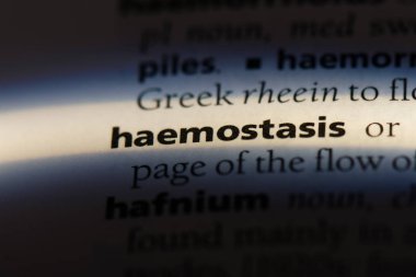 hemostaz Word'de bir sözlük. hemostaz kavramı.