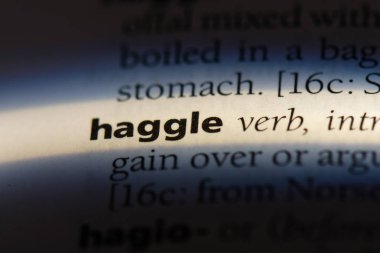 bir sözlüğü'ndeki sözcüğü pazarlık. sıkı pazarlık kavramı.
