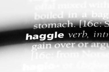 bir sözlüğü'ndeki sözcüğü pazarlık. sıkı pazarlık kavramı.