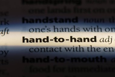 bir sözlüğü'ndeki sözcüğü için el ele. el el kavramı.