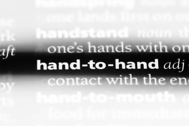 bir sözlüğü'ndeki sözcüğü için el ele. el el kavramı.