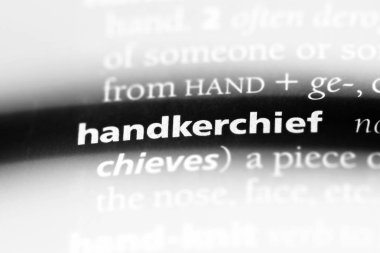 mendil Word'de bir sözlük. mendil kavramı.