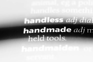 El yapımı tek kelimeyle bir sözlük. El yapımı kavramı.