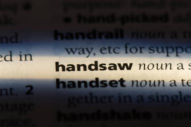 El testeresi Word'de bir sözlük. El testeresi kavramı.