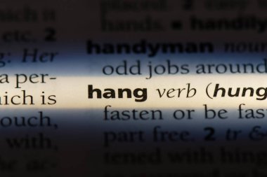 bir sözlüğü'ndeki sözcüğü asmak. asmak kavramı.