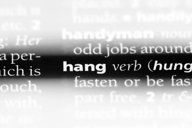 bir sözlüğü'ndeki sözcüğü asmak. asmak kavramı.