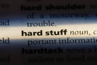 zor şeyler Word'de bir sözlük. zor şeyler kavramı.