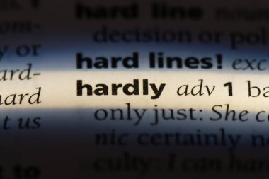 Neredeyse tek kelimeyle bir sözlük. pek kavramı.