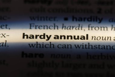 Hardy yıllık tek kelimeyle bir sözlük. Hardy yıllık kavramı.