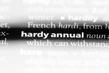 Hardy yıllık tek kelimeyle bir sözlük. Hardy yıllık kavramı.