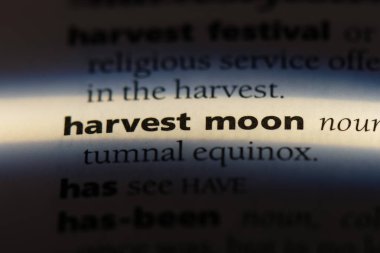 Harvest moon Word'de bir sözlük. Harvest moon kavramı.