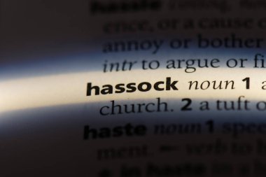 bir sözlüğü'ndeki hassock sözcüğü. hassock kavramı.