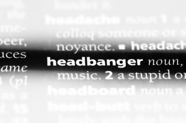 Headbanger Word'de bir sözlük. Headbanger kavramı.