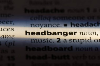 Headbanger Word'de bir sözlük. Headbanger kavramı.