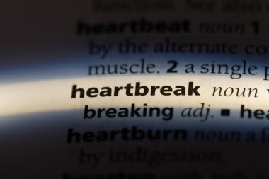 Kalp kırıklığı Word'de bir sözlük. kalp ağrısı kavramı.