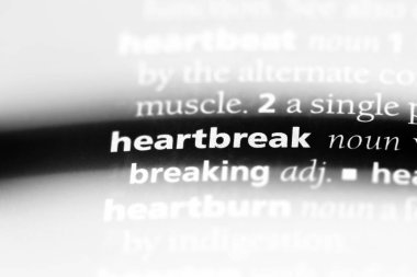 Kalp kırıklığı Word'de bir sözlük. kalp ağrısı kavramı.