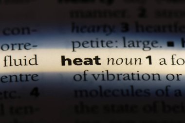 ısı Word'de bir sözlük. ısı kavramı.
