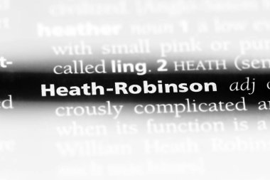 Heath robinson bir sözlükte kelime. Heath robinson kavramı.