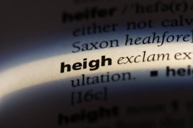 Yükseklik Word'de bir sözlük. Yükseklik kavramı.