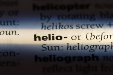 Helezoni kelime sözlüğe. Helio kavramı.