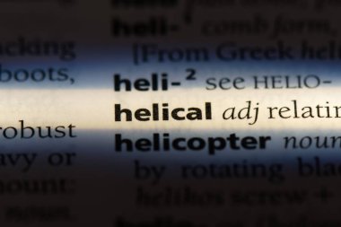 Helisel tek kelimeyle bir sözlük. Helisel kavramı.