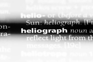 Heliograph Word'de bir sözlük. Heliograph kavramı.