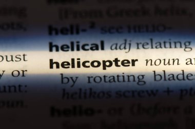 helikopter Word'de bir sözlük. helikopter kavramı.