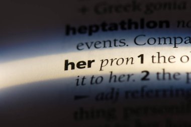 Onu Word'de bir sözlük. onun kavramı.