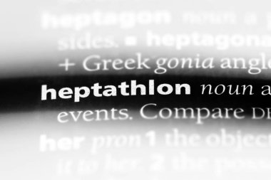bir sözlüğü'ndeki heptatlon sözcüğü. heptatlon kavramı.