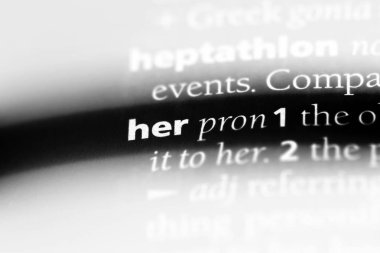 Onu Word'de bir sözlük. onun kavramı.