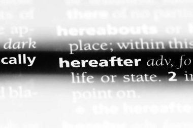 Bundan sonra tek kelimeyle bir sözlük. Bundan sonra kavramı.