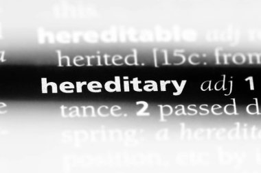 kalıtsal tek kelimeyle bir sözlük. kalıtsal kavramı.