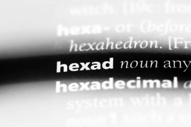 hexad sözcük sözlüğe. hexad kavramı.