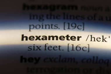 hexameter sözcük sözlüğe. hexameter kavramı.