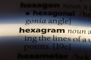 hexagram Word'de bir sözlük. hexagram kavramı.