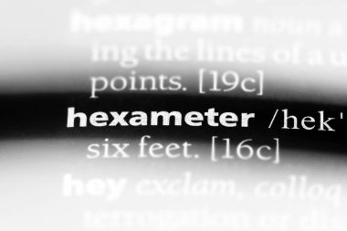 hexameter sözcük sözlüğe. hexameter kavramı.