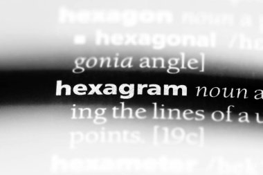 hexagram Word'de bir sözlük. hexagram kavramı.