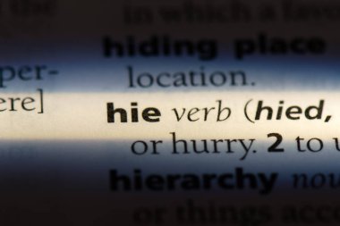 sözcük sözlükte hie. kavram hie.